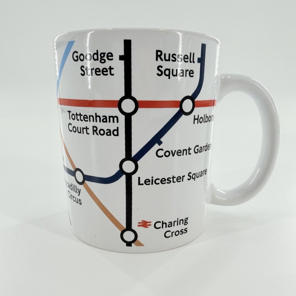 London Underground Tube Map Mug British Souvenir Transit Mod Britpop Coffee Cup